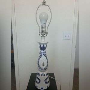 Handmade Clase Azul Bottle Lamp W/O Shade Tequila Agave Man cave Mexico Art